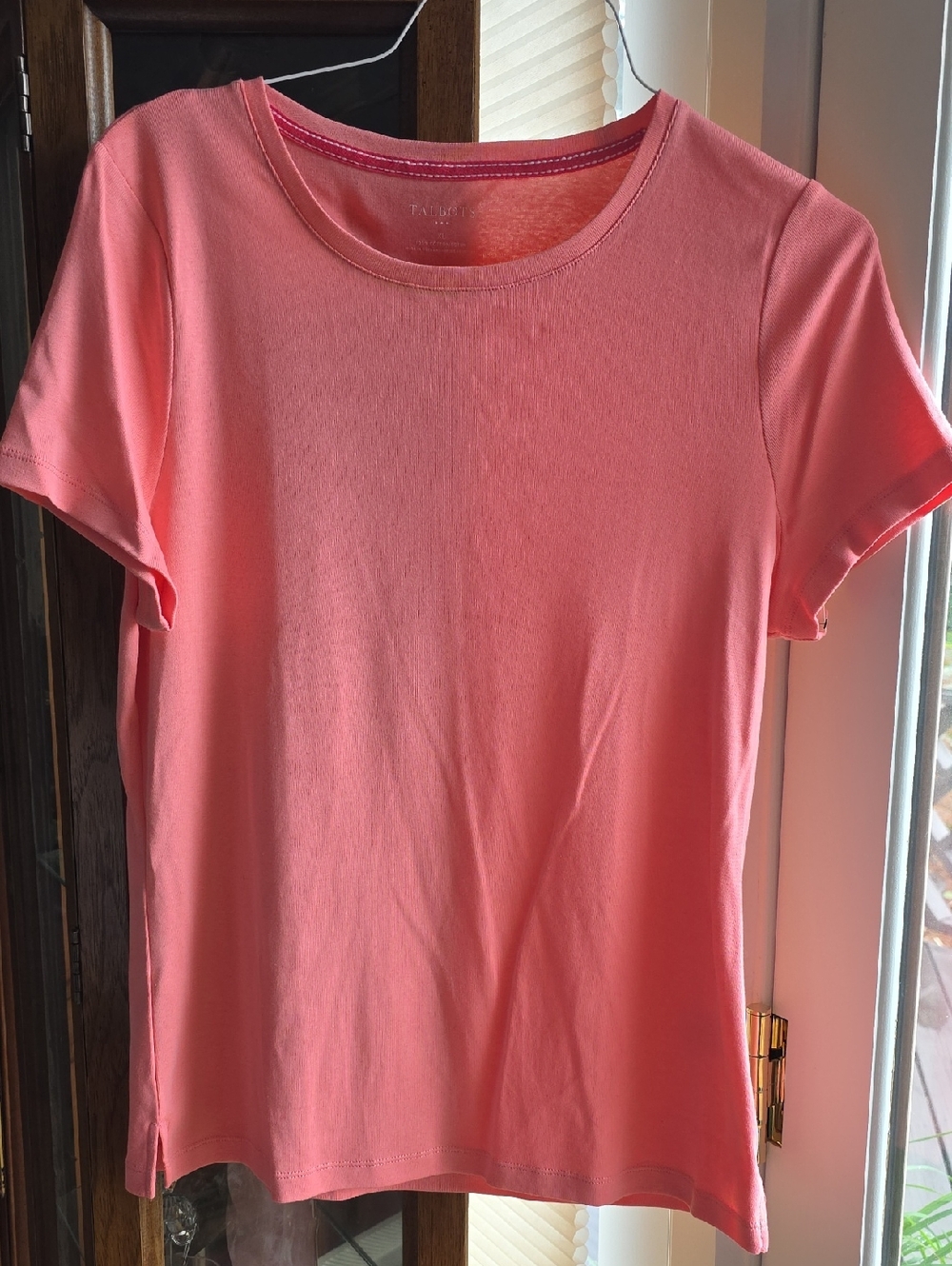 Talbots Coral Crew Neck Short Sleeve Tee